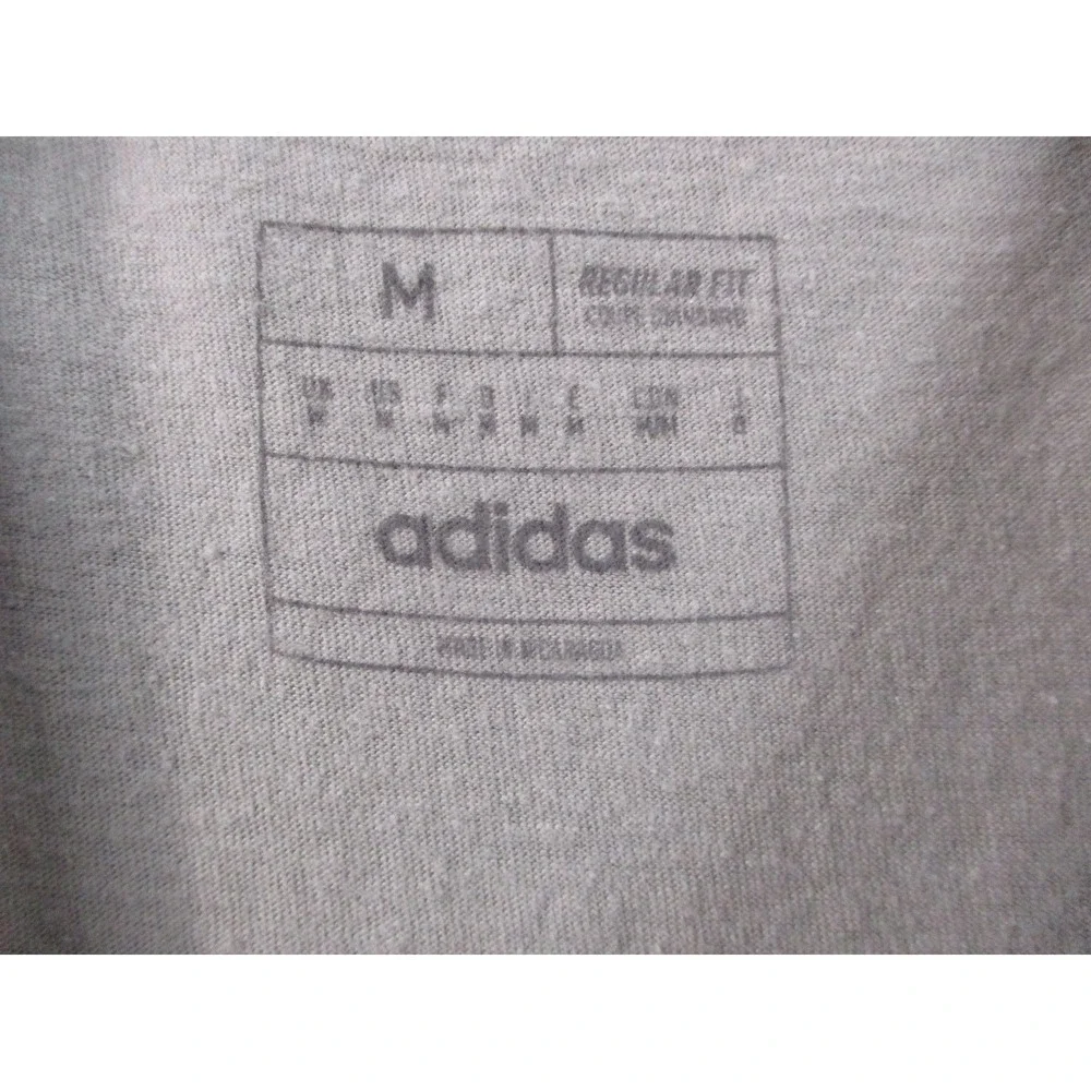 Adidas Mens Graphic T-Shirt Grey Box Logo Regular Fit Short‎ Sleeve Size M